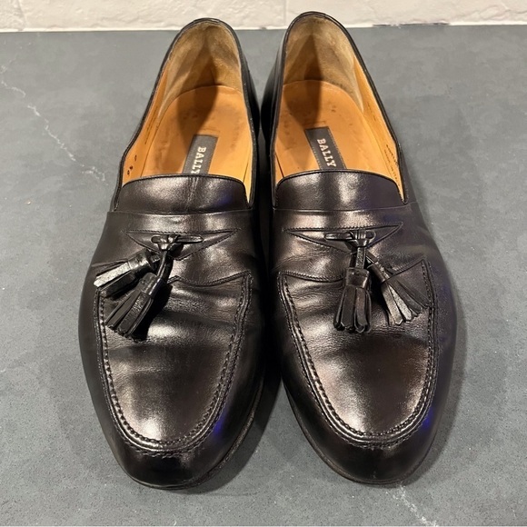 Bally men’s sz 9.5 Arturo black leather tassel loafers main image 15